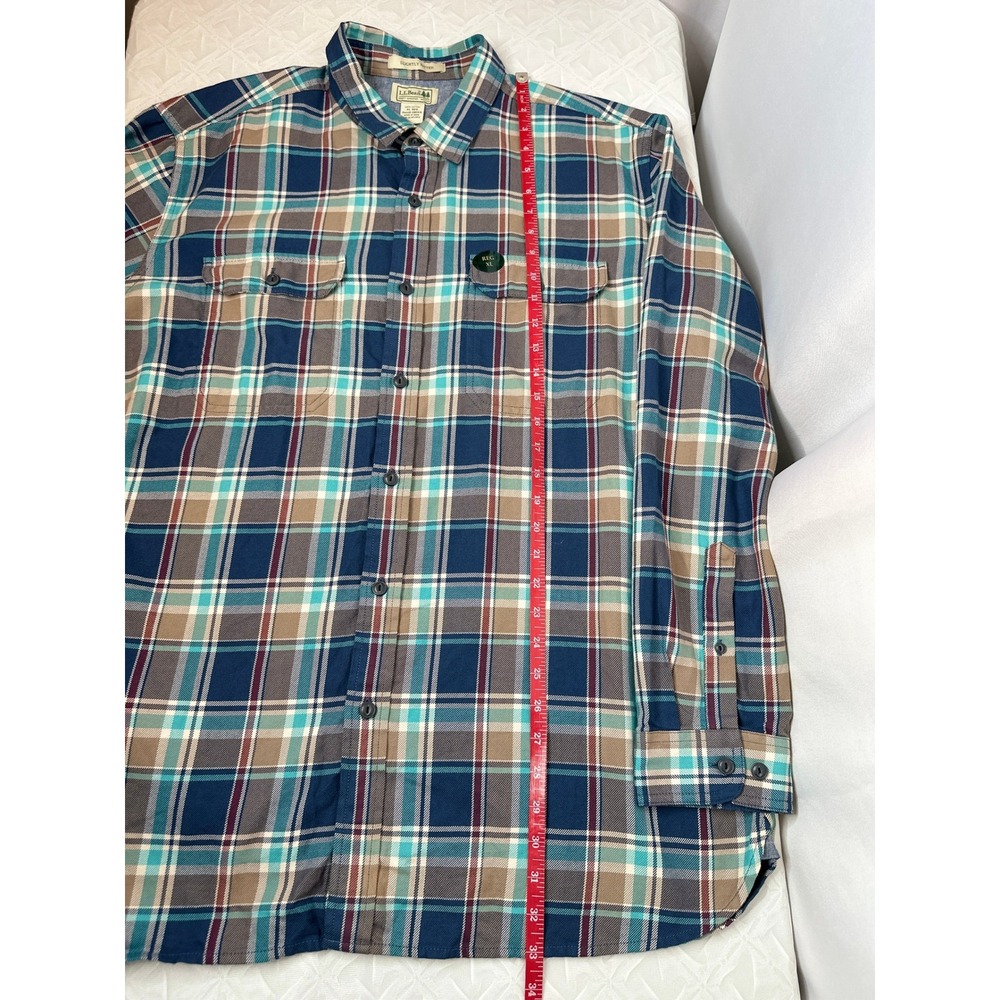 NWOT LL Bean Men's Plaid Button Down Shirt XLARGE Outdoor Nature Gorpcore - Picture 4 of 6